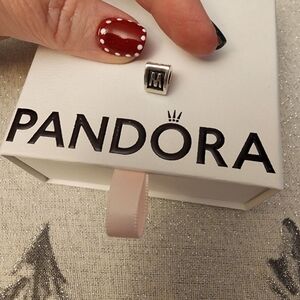 Pandora Silver 'M' Charm